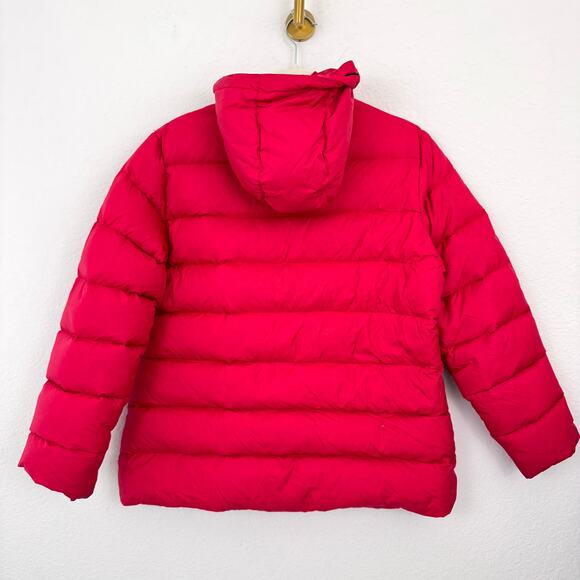 Lands' End Womens Down Feather Puffer Coat Jacket Size M P Winter Outdoor Red - Picture 3 of 9